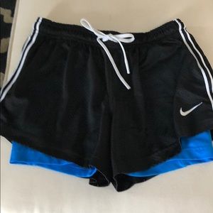 Nike Dri-Fit Mesh Runner Shorts with Spandex under